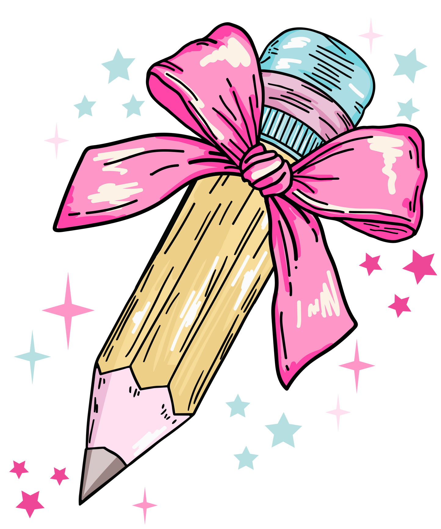 Pink Pencil Bow T-Shirt